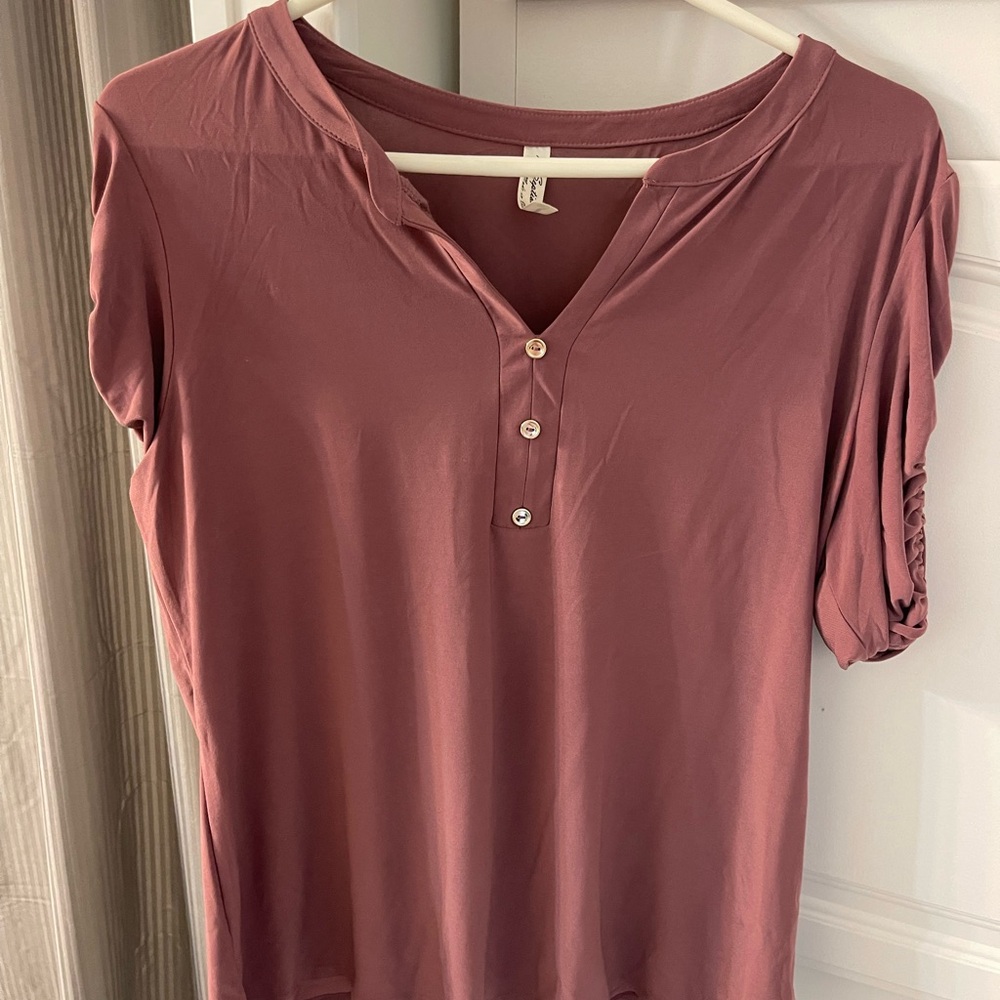 PerSeption Concept Dusty Rose Button-Down Shirt